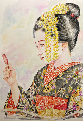 74：『流麗』宮川町にて（18×26㎝）