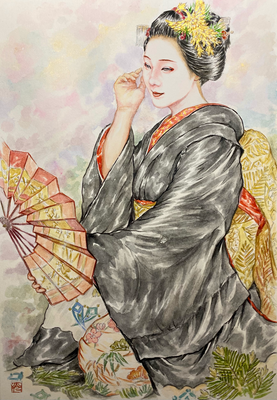 86：『艶麗』若柳流「黒髪」宮川町（18×26㎝）