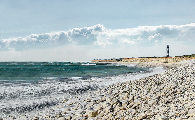 Le phare de l'île d'Oléron - Photo façon tableau peinture Serge Faure