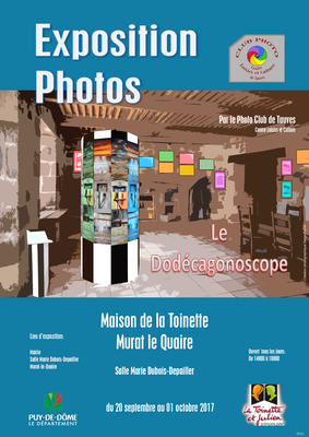 Affiche d'exposition du club photo de Tauves - Salle Marie Dubois Depailler - Murat le Quaire - Massif du Sancy - Auvergne - France