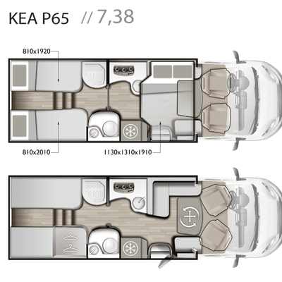 Mobilvetta Kea P 65 Grundriss