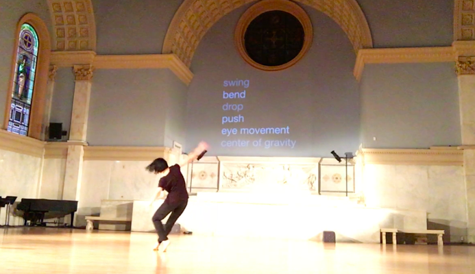 ダンス作品を発表したMovement Research at the Judson Churchにて