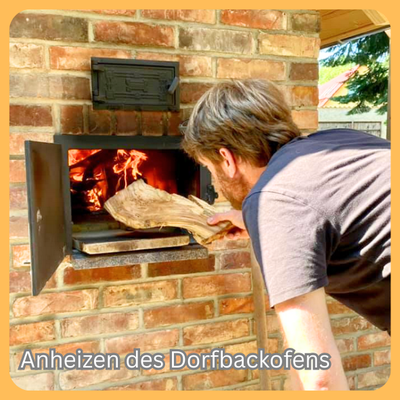 Der Ofen wird angeheizt