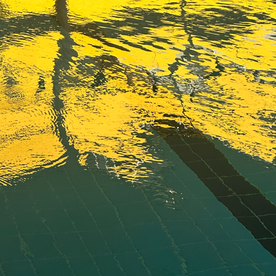 71//Twenty26: Hello sunshine. This is not the sun at all, just some water painting in at the pool. 