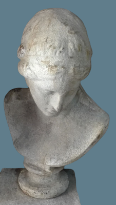 Busto magnesia acabado piedra. Ref 15985. 70x45x30