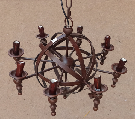 Lámpara hierro. Ref 15321. 55x54 + cadena