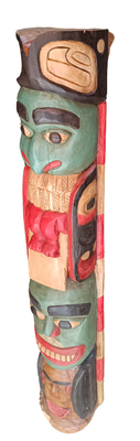 Totem indio madera maciza. 122x17x15