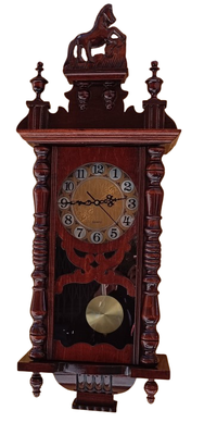 Reloj péndulo madera. 76x28x16