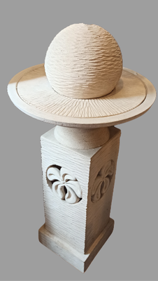 Fuente de piedra. 115x60 diamétro aprox.