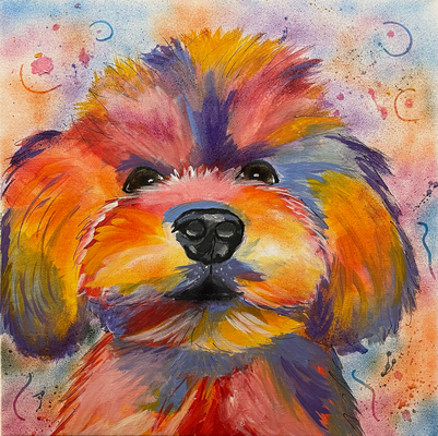 "Dobby" Acryl auf Leinwand 40x40cm 02.2022
