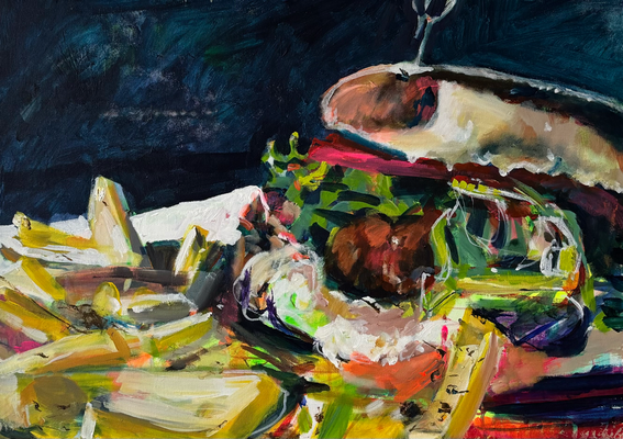 Food 1, acylic on canvas, 50x70, 2025