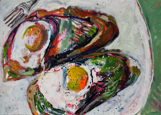 Food 4, acylic on canvas, 50x70, 2025