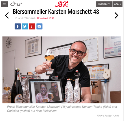 Biersommelier: B.Z. über Biersommelier.Berlin Karsten Morschett - Bierverkostung 