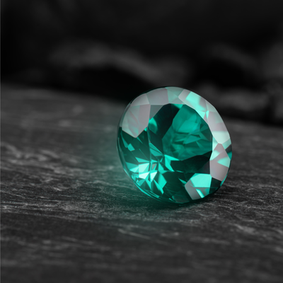 Sehr schöner Smaragd, höchste Reinheit, im Brilliantschliff für Ring oder Anhänger