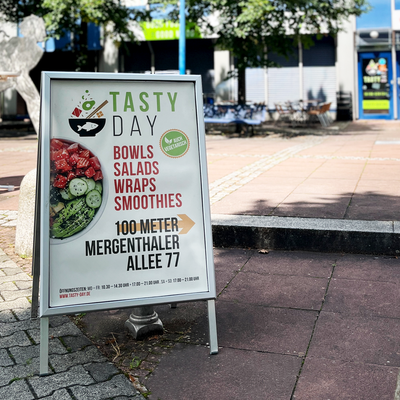 TASTY DAY, Poster für Kundenstopper