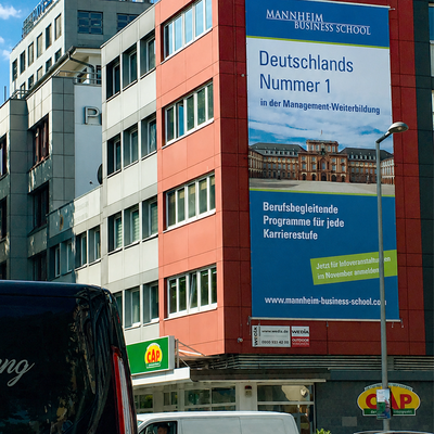 MANNHEIM BUSINESS SCHOOL, Großformatbanner
