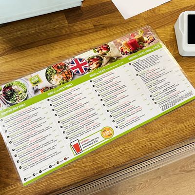 TASTY DAY, Thekenkarte