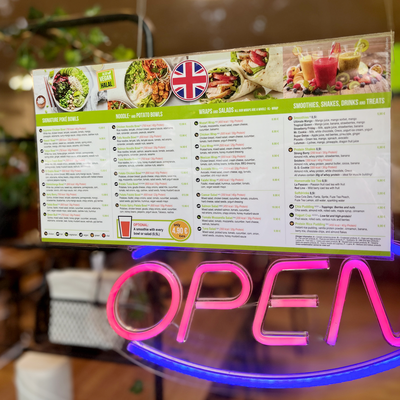 TASTY DAY, Fensteraushang