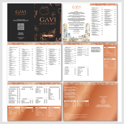 RISTORANTE GAVI, Speisekarte