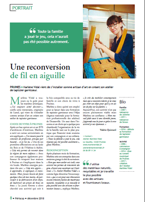 Article portrait d'une reconversion