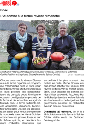 Article Ouest France 24/10/19