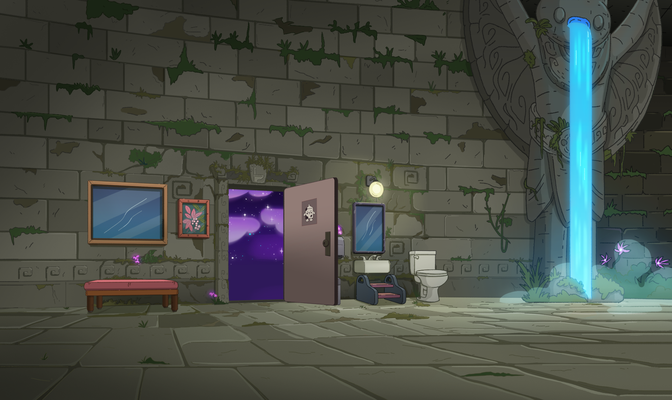 Background Design & Paint for Cool Cats The Milk Chug Series. Created for Titmouse, Inc. 