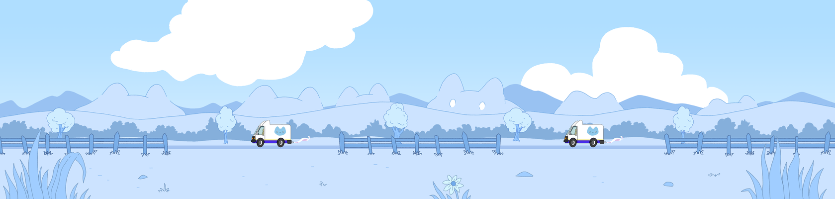 Background Design & Paint for Cool Cats The Milk Chug Series. Created for Titmouse, Inc. 