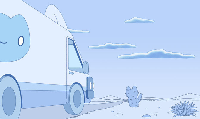 Background Design & Paint for Cool Cats The Milk Chug Series. Created for Titmouse, Inc. 