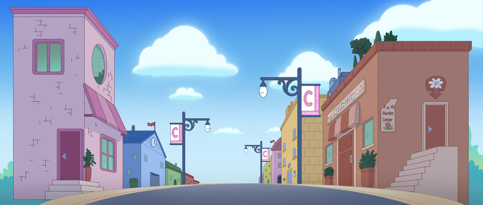 Background Design & Paint for Cool Cats The Milk Chug Series. Created for Titmouse, Inc. 