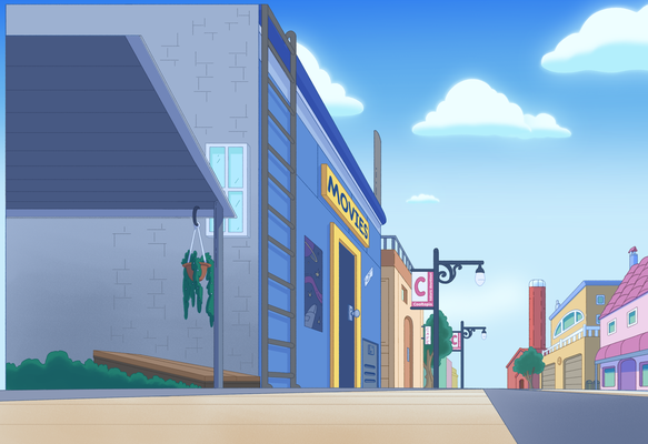 Background Design & Paint for Cool Cats The Milk Chug Series. Created for Titmouse, Inc. 