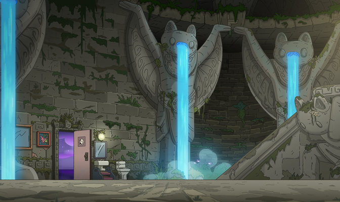 Background Design & Paint for Cool Cats The Milk Chug Series. Created for Titmouse, Inc. 