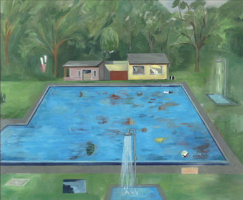 Katharina Immekus, Pool, 2021 Öl auf Leinwand