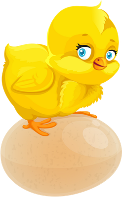 poussin - animal domestique - animaux - smiley émoticône émoji cartoon clipart illustration - artémotic