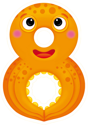 chiffre - alphabet - éducation - smiley émoticône émoji cartoon clipart illustration - artémotic