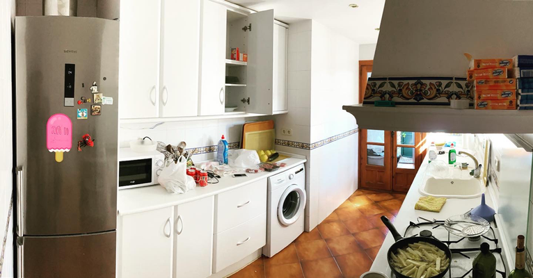 Estado: Previo. Vista 1. Cocina-comedor