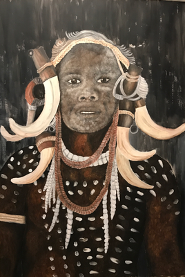 AFRICA  oil painting ca. 50 x 70 cm