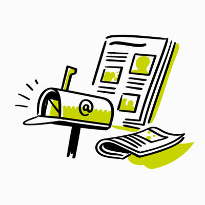 Zeichnung einer Zeitung