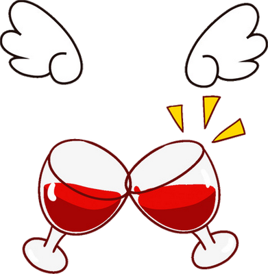 vin - boisson - alimentation - smiley émoticône émoji cartoon clipart illustration - artémotic