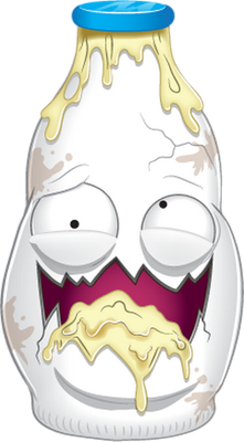 lait - boisson - alimentation - smiley émoticône émoji cartoon clipart illustration - artémotic