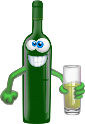 vin - boisson - alimentation - smiley émoticône émoji cartoon clipart illustration - artémotic