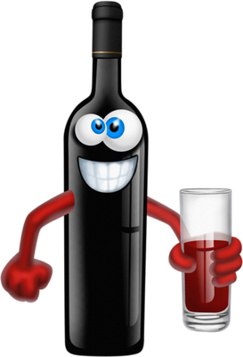 vin - boisson - alimentation - smiley émoticône émoji cartoon clipart illustration - artémotic