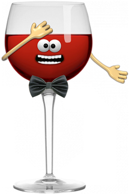 vin - boisson - alimentation - smiley émoticône émoji cartoon clipart illustration - artémotic
