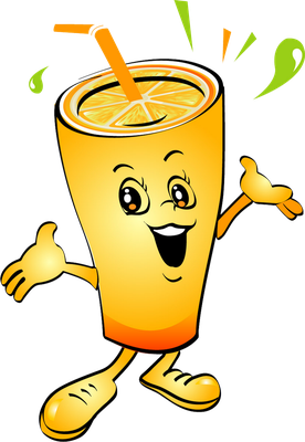 jus de fruits - boisson - alimentation - smiley émoticône émoji cartoon clipart illustration - artémotic