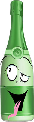 vin - boisson - alimentation - smiley émoticône émoji cartoon clipart illustration - artémotic