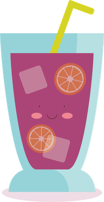 jus de fruits - boisson - alimentation - smiley émoticône émoji cartoon clipart illustration - artémotic
