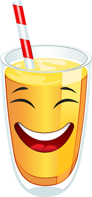 jus de fruits - boisson - alimentation - smiley émoticône émoji cartoon clipart illustration - artémotic