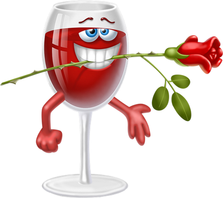 vin - boisson - alimentation - smiley émoticône émoji cartoon clipart illustration - artémotic