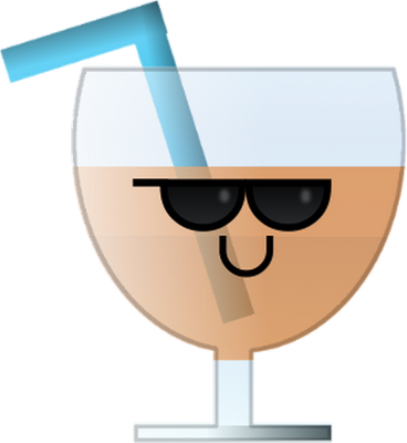 jus de fruits - boisson - alimentation - smiley émoticône émoji cartoon clipart illustration - artémotic