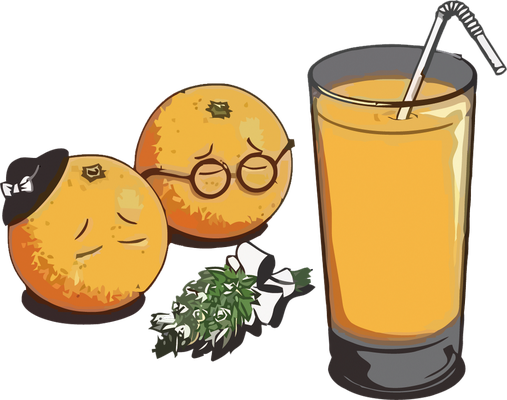 jus de fruits - boisson - alimentation - smiley émoticône émoji cartoon clipart illustration - artémotic