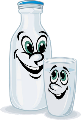 lait - boisson - alimentation - smiley émoticône émoji cartoon clipart illustration - artémotic